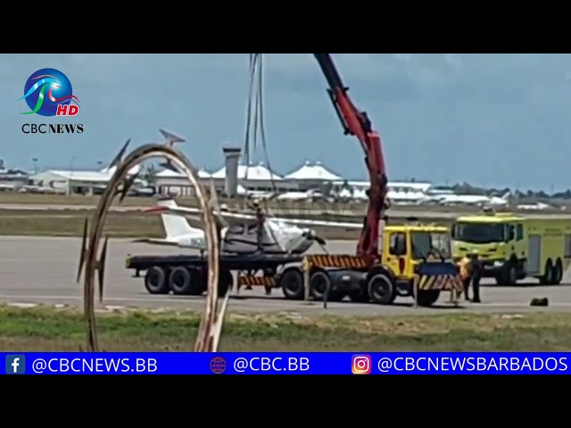 ⁣UPDATE: Plane being towed off of GAIA runway