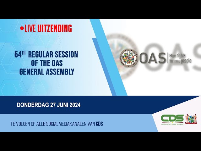 54th REGULAR SESSION OF THE OAS GENERAL ASSEMBLY 27-06-2024