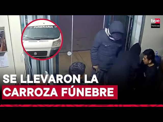 ⁣Huaral: delincuentes armados robaron furgoneta de funeraria