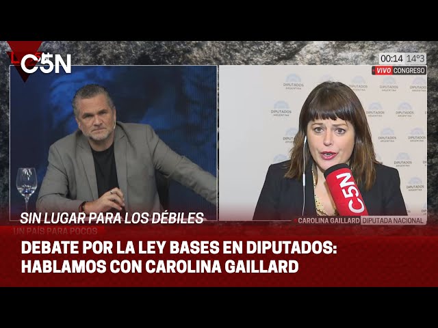 ⁣CAROLINA GAILLARD: ¨La LEY BASES es una TRAMPA¨
