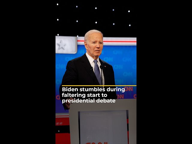 ⁣Biden stumbles during faltering start to presidential debate | AJ #shorts