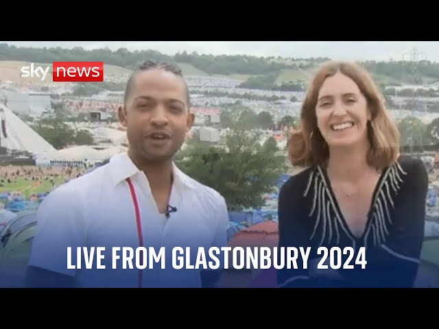 ⁣Sky's Katie Spencer and Jayson Mansaray are live from Glastonbury 2024