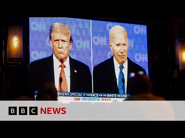 ⁣Joe Biden and Donald Trump clash over war in Ukraine | BBC News