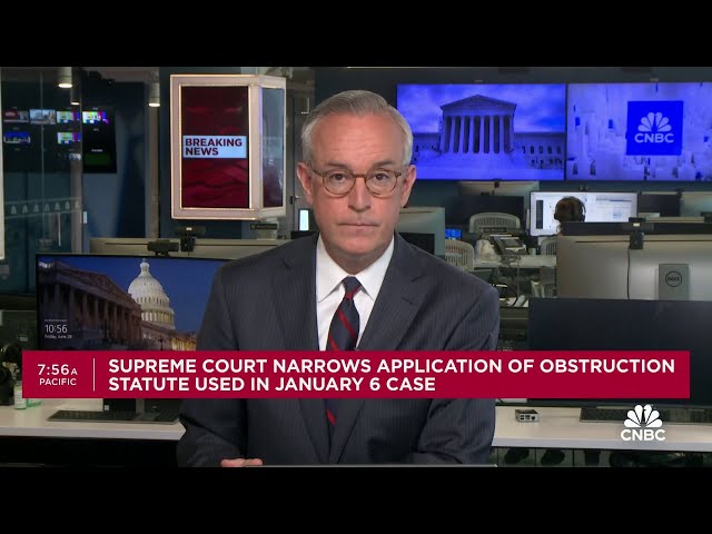 ⁣Supreme Court narrows application of obstruction statute used in January 6 case