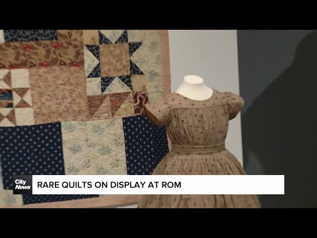 ⁣Rare quilts on display at the ROM