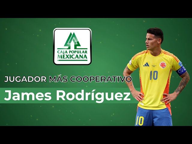 ⁣¡James Rodríguez, el jugador más cooperativo del  vs !