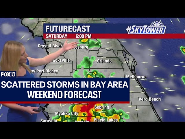 ⁣Tampa weather: Scattered storms on Saturday