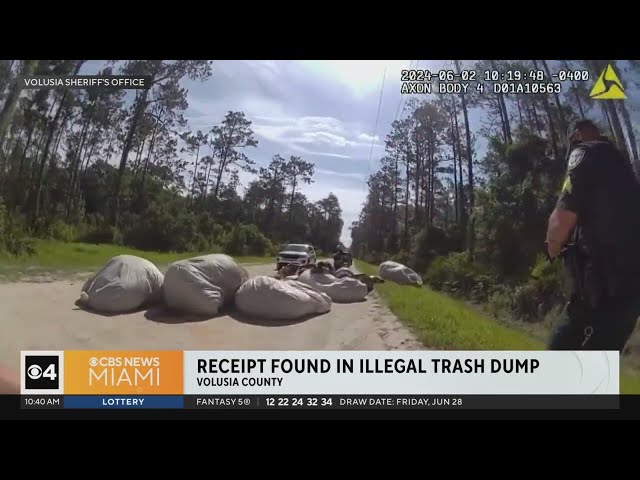 ⁣3 Florida men arrested for illegally dumping nearly 900 pounds of trash after receipt found in mess