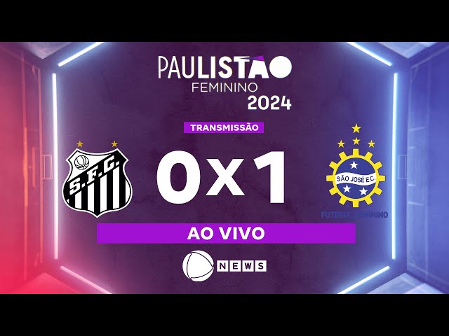 ⁣Paulistão Feminino 2024: Santos x São José na Record News - 29/06/2024