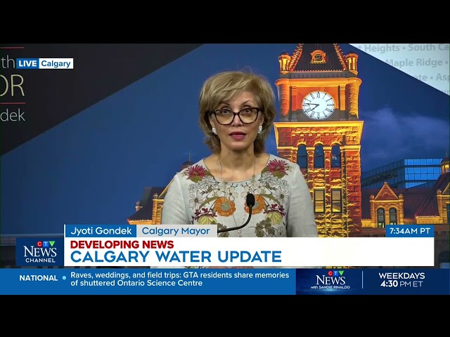 ⁣Latest update on resotring Calgary's water supply