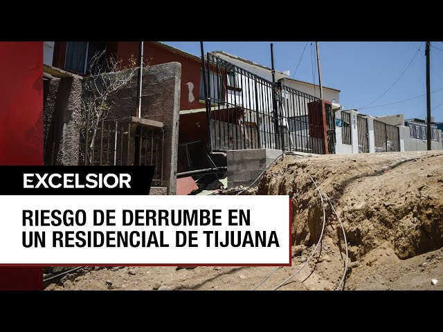 ⁣Viviendas en un residencial de Tijuana con riesgo de colapso