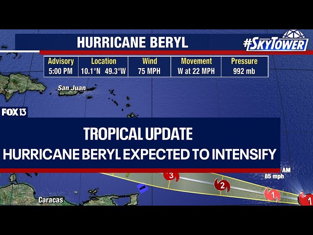 ⁣Beryl becomes first hurricane of 2024 season