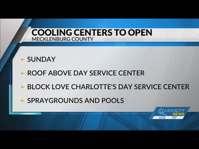 ⁣Mecklenburg County cooling centers set to open Sunday