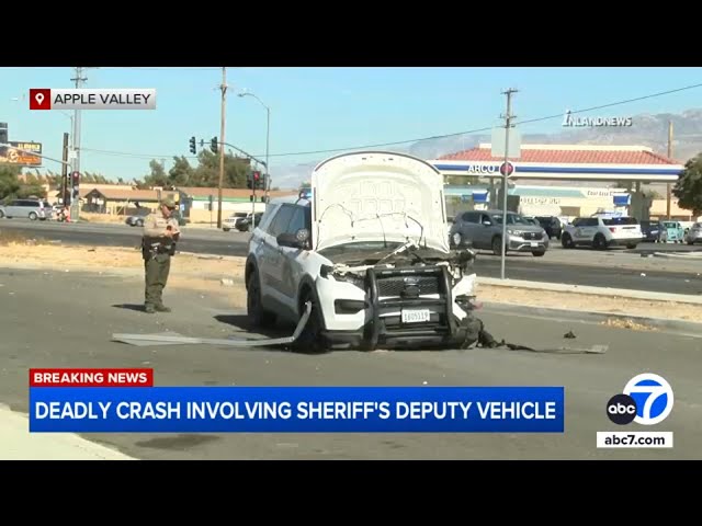 ⁣Deputy involved in fatal crash while en route to call in Apple Valley