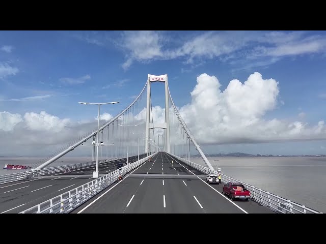 ⁣China's latest mega cross-sea link opens to traffic