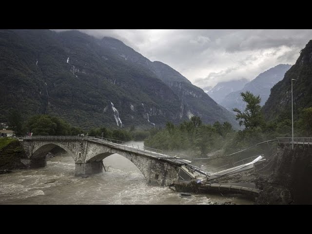 ⁣Storms kill at least four people in the southern Alps in Switzerland