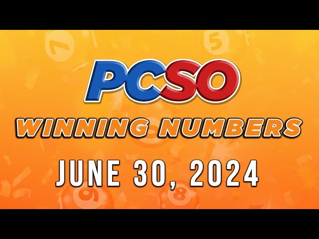 ⁣P49M Jackpot Ultra Lotto 6/58, 2D, 3D, and Superlotto 6/49 | June 30, 2024