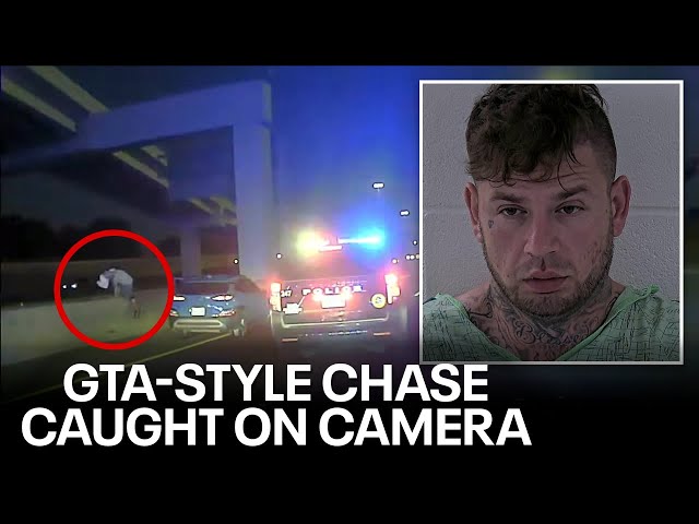 ⁣Police chase: Wild Texas pursuit ends with suspect tasered on side of the road