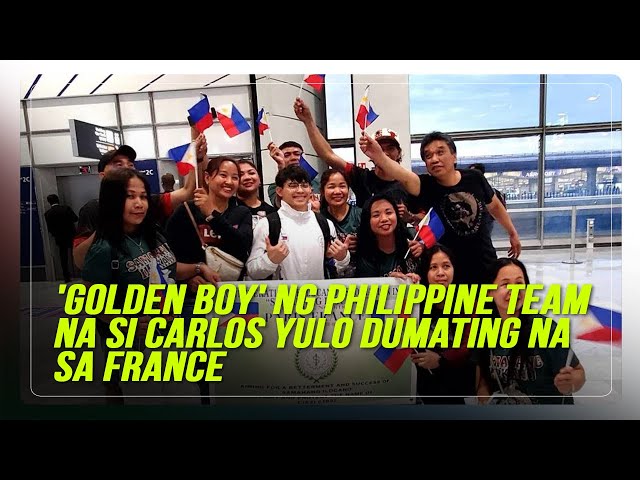 ⁣'Golden Boy' ng Philippine team na si Carlos Yulo dumating na sa France