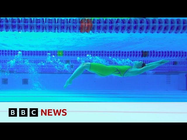 ⁣The technology behind elite-level swimming suits | BBC News