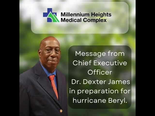 ⁣Message from the Chief Executive Officer Dr. Dexter James in preparation for Hurricane Beryl