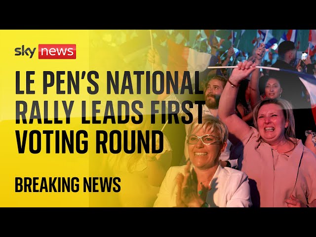 ⁣French election: Far-right National Rally leads first voting round - exit polls