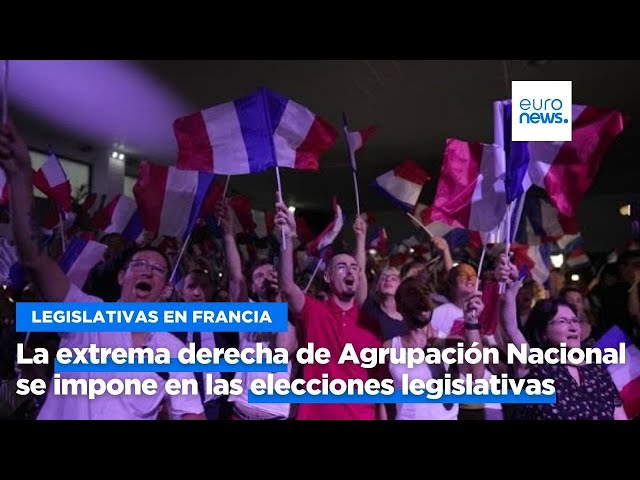 ⁣La extrema derecha de Agrupación Nacional se impone en las elecciones legislativas de Francia