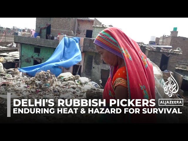 ⁣India Rubbish Pickers in Delhi Endure Extreme Heat and Toxic Air for Daily Wage