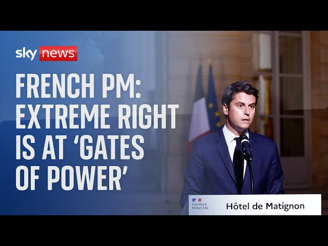 ⁣France elections: PM warns extreme right is at 'gates of power'