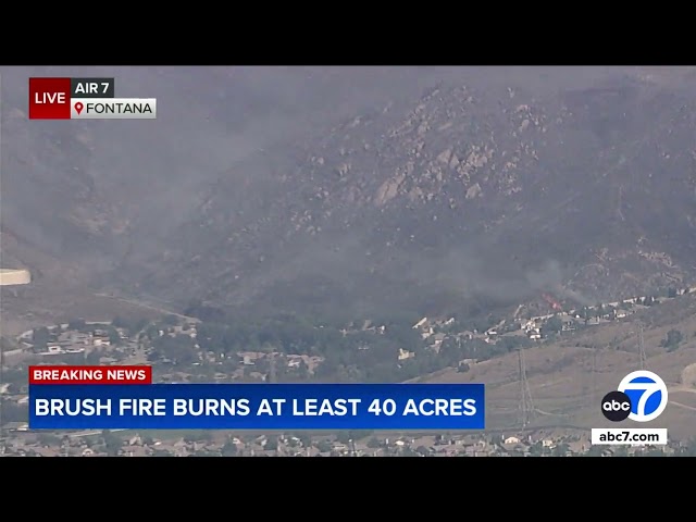 ⁣Sierra Fire: 40-acre blaze erupts in Fontana, threatening homes
