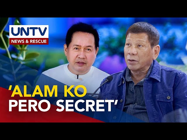 ⁣Ex-Pres. Duterte, sinabing alam niya ang kinaroroonan ni Apollo Quiboloy
