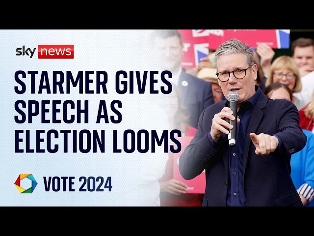 ⁣Sir Keir Starmer delivers speech in final week of election campaign
