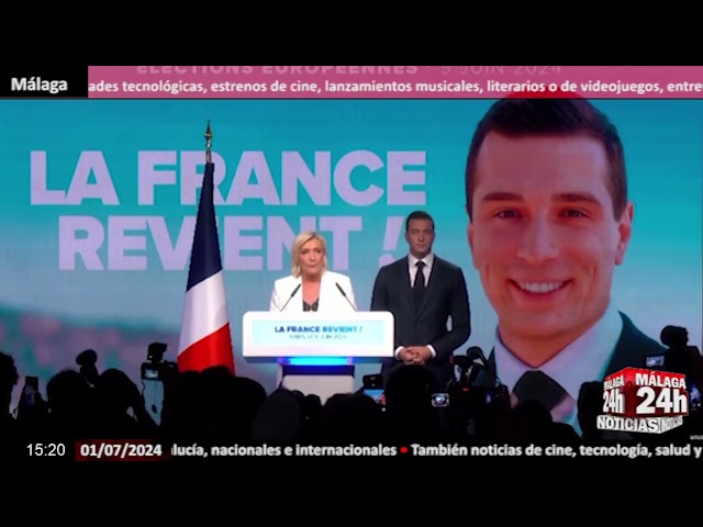 ⁣Noticia - Le Pen gana la primera vuelta de las legislativas en Francia