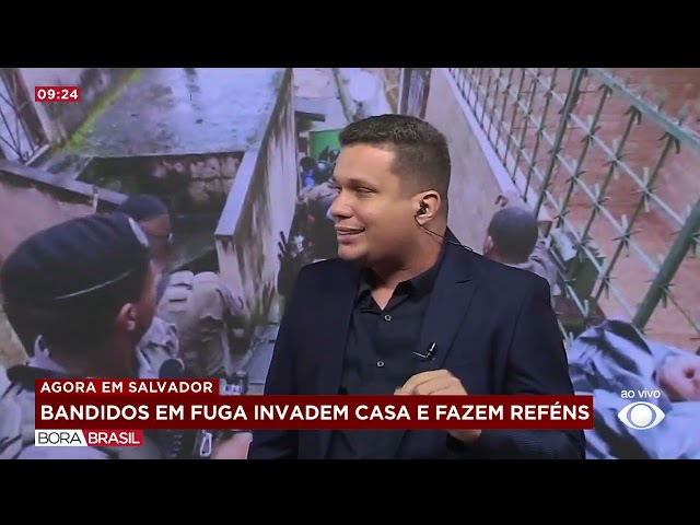 ⁣Bandidos em fuga invadem casa e fazem reféns em Salvador