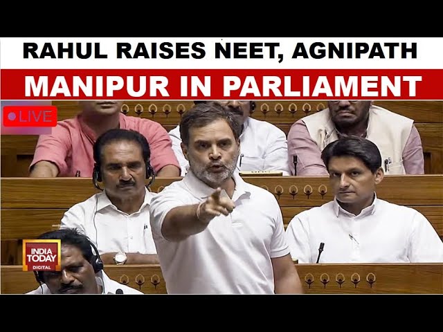 ⁣LIVE: Rahul Gandhi Speech In LS | Rahul Raises NEET, Agnipath & Manipur | Rahul Vs PM Modi In Pa