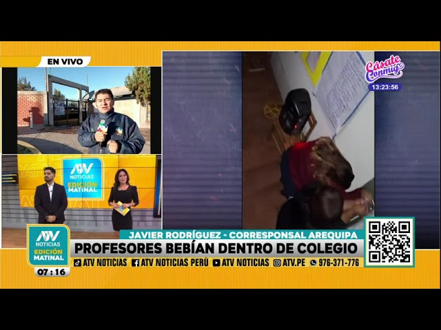 ⁣Arequipa: Profesores arman fiesta y beben dentro de colegio