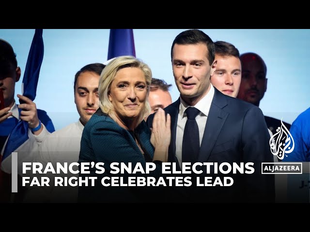 ⁣France’s far right celebrates leading in first round of elections