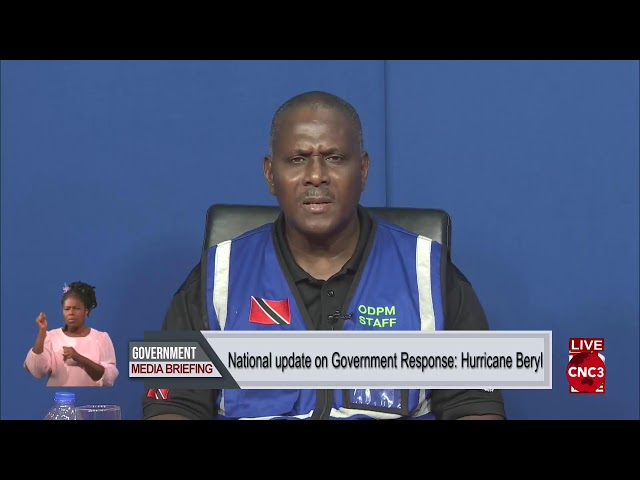 ⁣Government Ministers, ODPM & TTMS host media conference in response to Hurricane Beryl