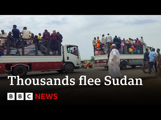 ⁣Sudan crisis: Thousands flee as violence escalates in West Darfur province | BBC News