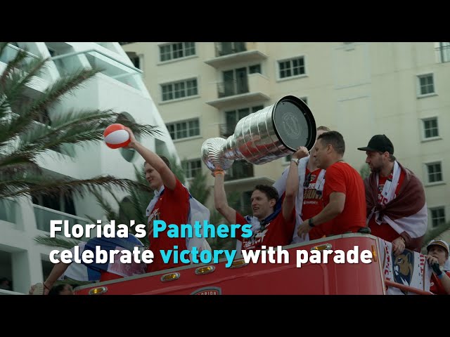⁣Florida’s Panthers celebrate victory with parade