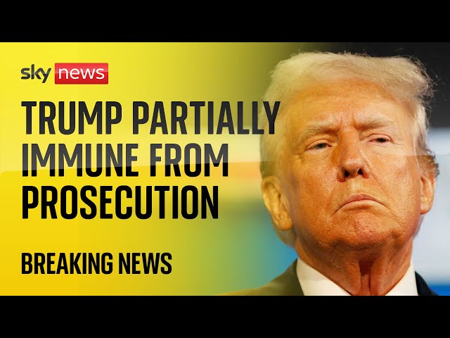 ⁣BREAKING: Trump partially immune from prosecution - Supreme Court