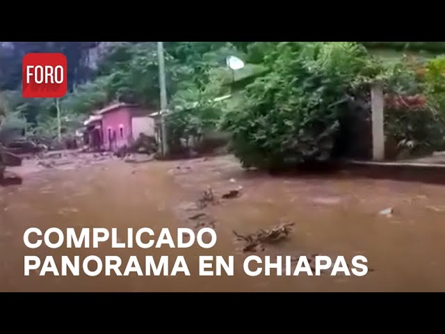 ⁣Lluvias provocan derrumbes y desbordamiento de ríos en Chiapas - Expreso de la Mañana