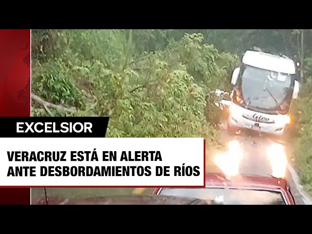 ⁣Por 'Chris', Veracruz está en alerta ante desbordamientos de ríos