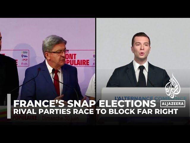 ⁣France election: Second round battle looms between left alliance and far right