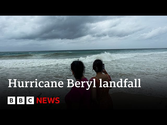 ⁣Hurricane Beryl makes landfall as Caribbean braces for days ahead | BBC News