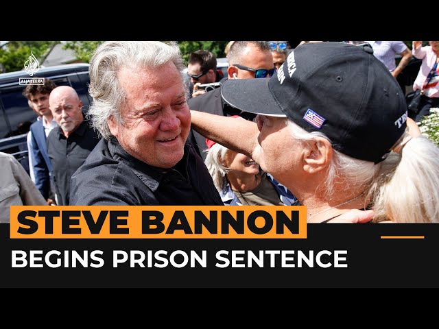 ⁣‘Proud to go to prison’: Former Trump strategist Steve Bannon begins sentence | AJ #Shorts