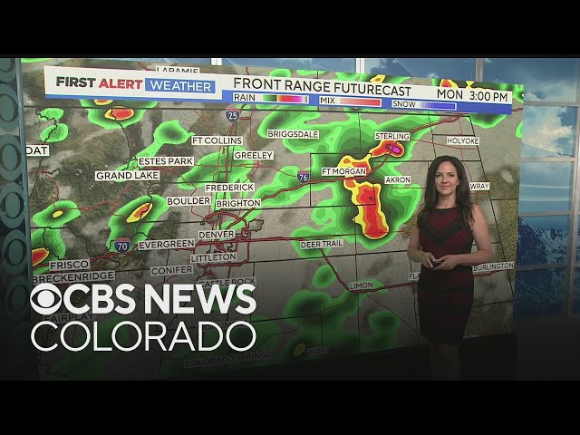 ⁣Colorado rain showers possible Monday