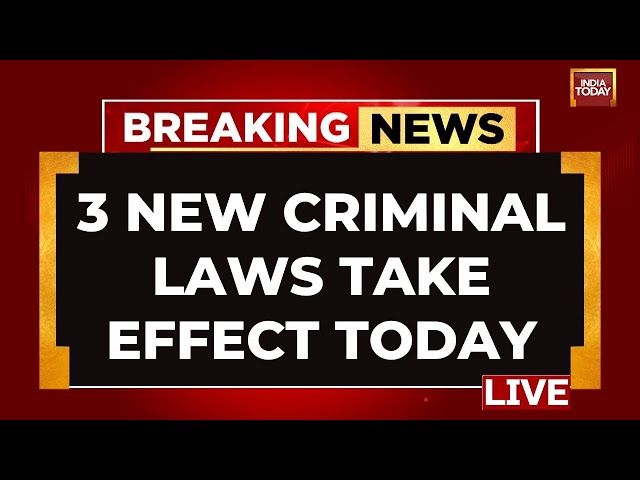 ⁣LIVE: 3 New Criminal Laws Replacing Colonial-Era Codes Come Into Force | Criminal Laws In India LIVE