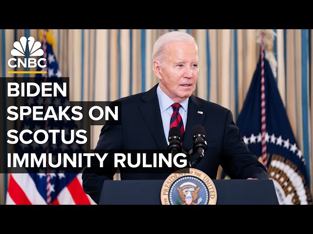 ⁣President Biden delivers remarks on the Supreme Court's immunity ruling — 7/1/2024