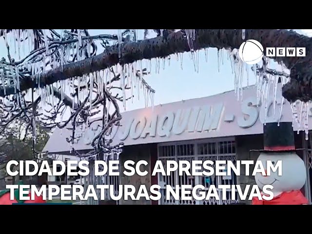 ⁣Cidades de Santa Catarina apresentam temperaturas negativas